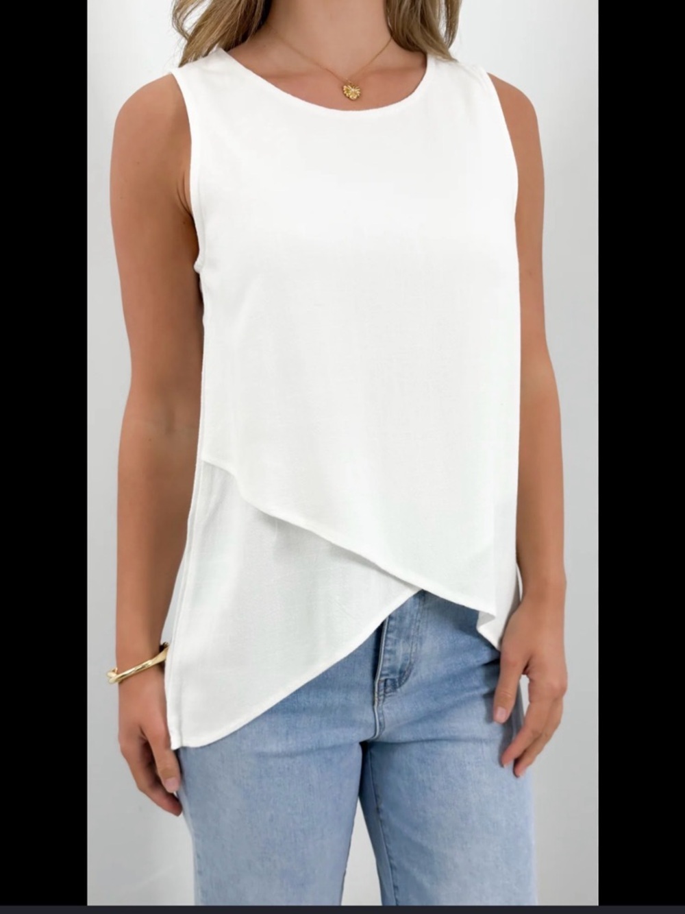 Only Asymmetrical White Blouse